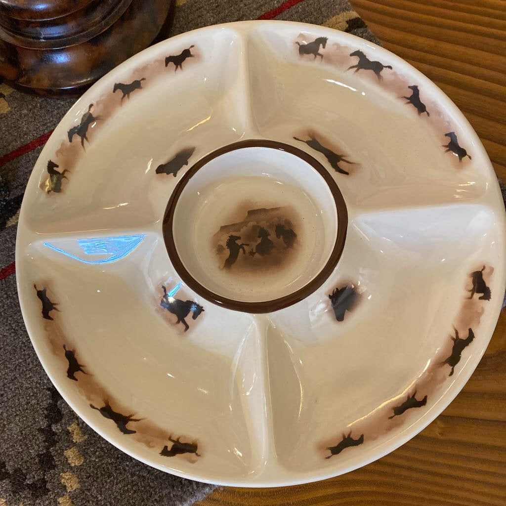Big Sky Carvers Wild Horse II Chip and Dip Tray