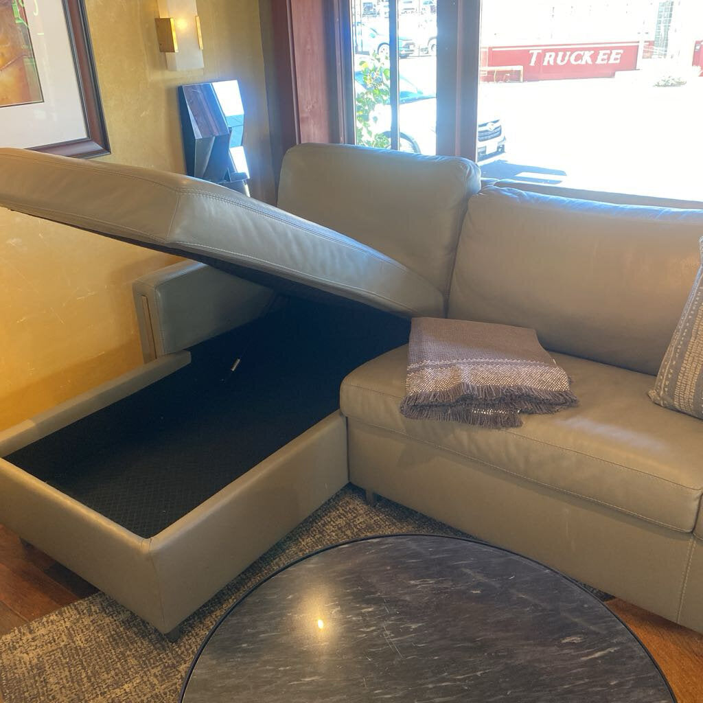 American Leather Co Sleeper Sofa With Storage Under Lounge