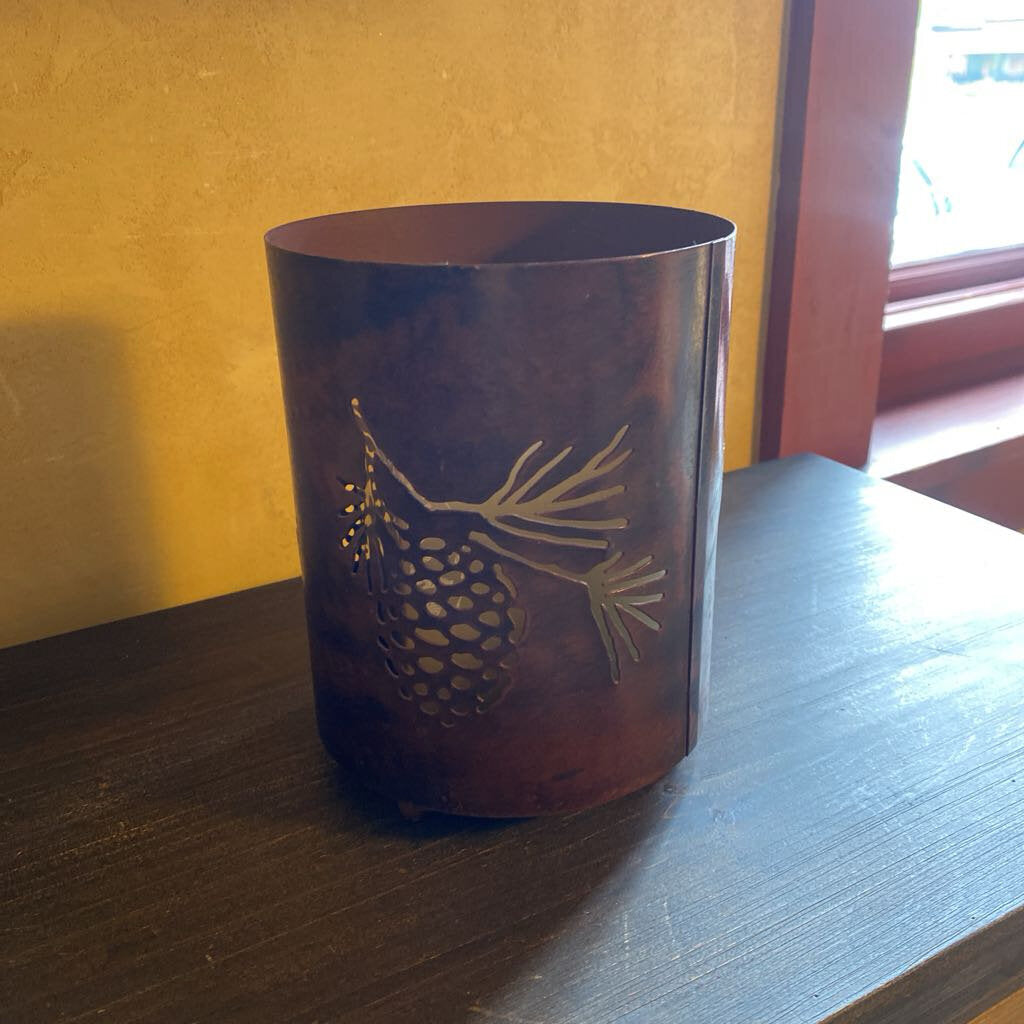 Pinecone Metal Candle Holder