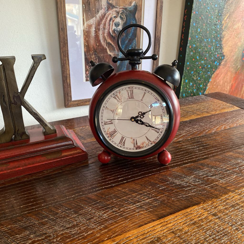 Red Table Clock