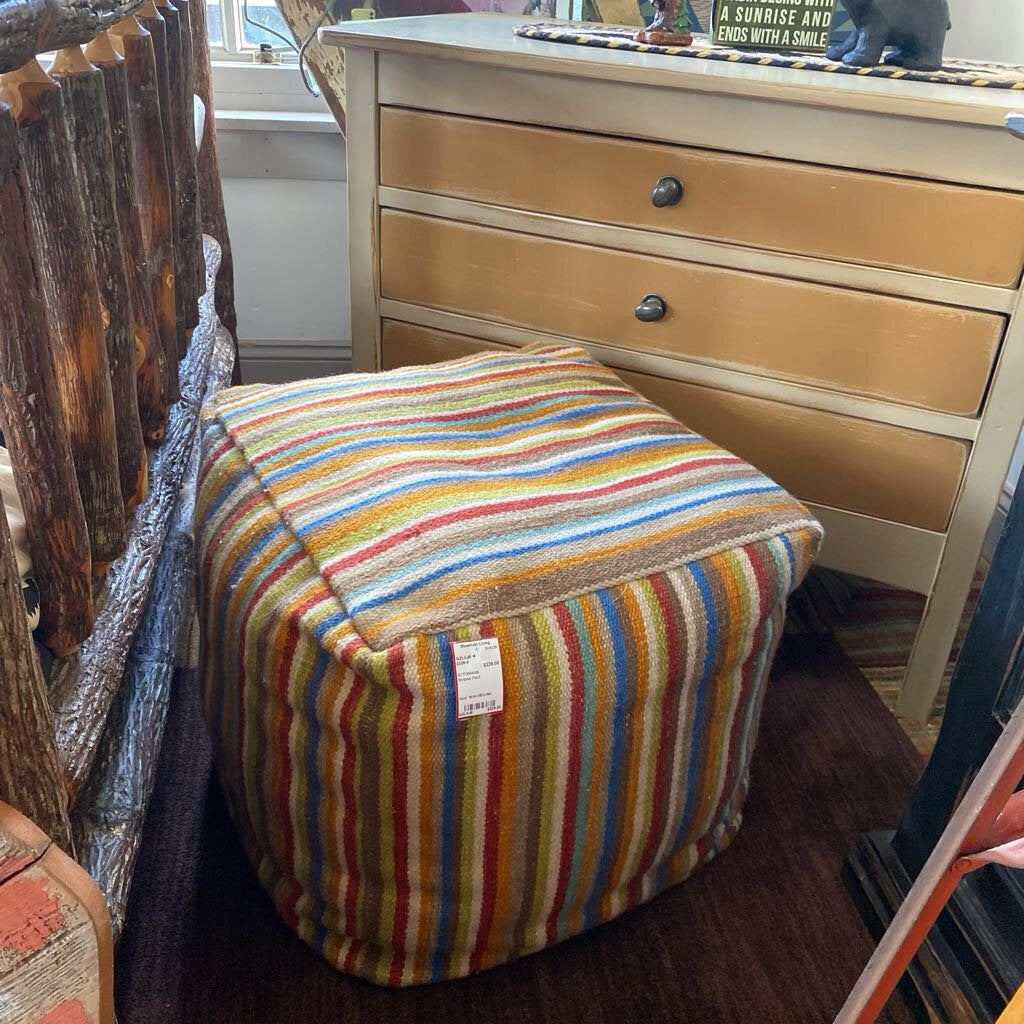 Striped Pouf