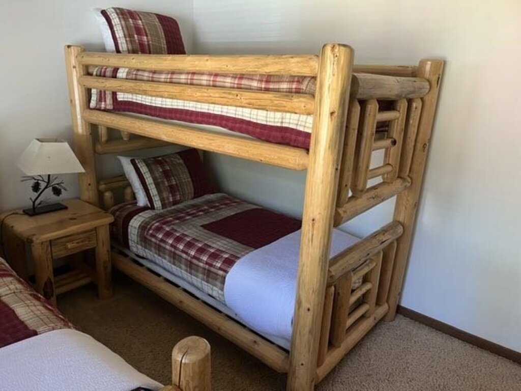 Twin Over Twin Lodge Pole Pine Bunk Bed