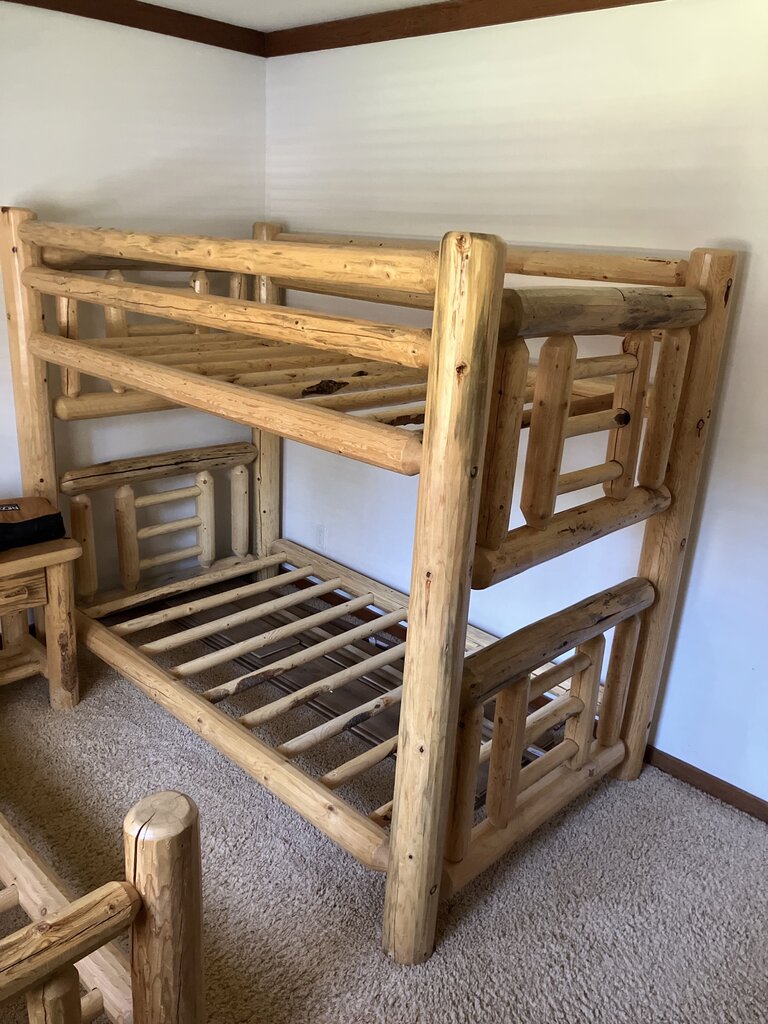 Twin Over Twin Lodge Pole Pine Bunk Bed