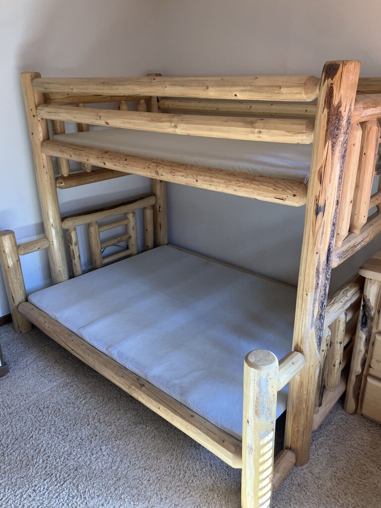 Twin Over Full Lodge Pole Pine Bunk Bed