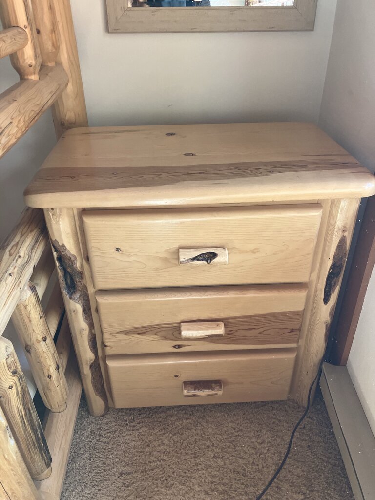 Lodge Pole Pine Three Drawer Dresser