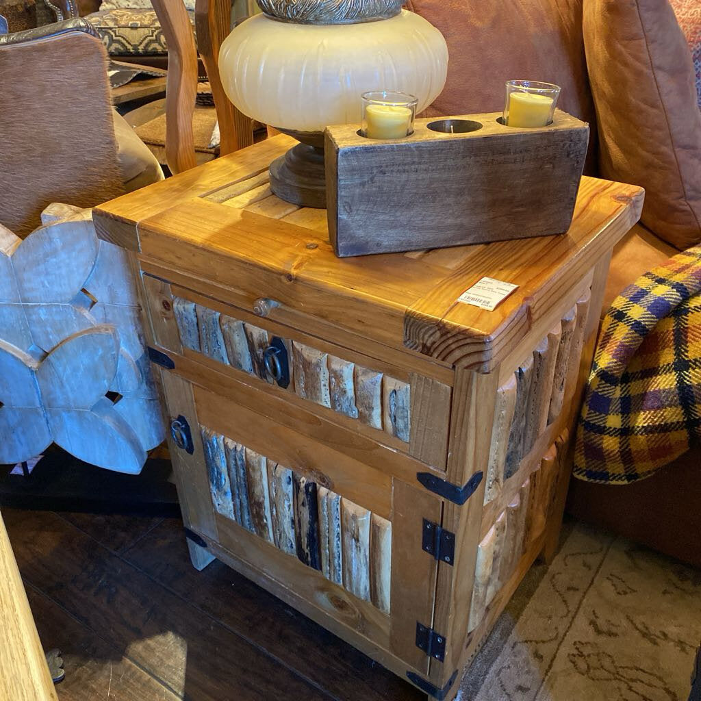 Rustic Wood Side Table