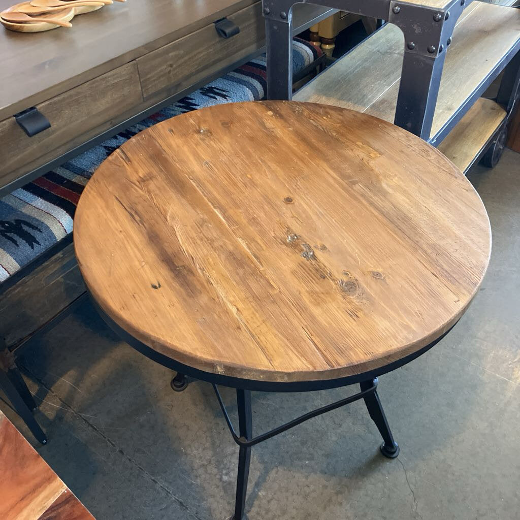 Pottery Barn Adjustable Height Round End Table