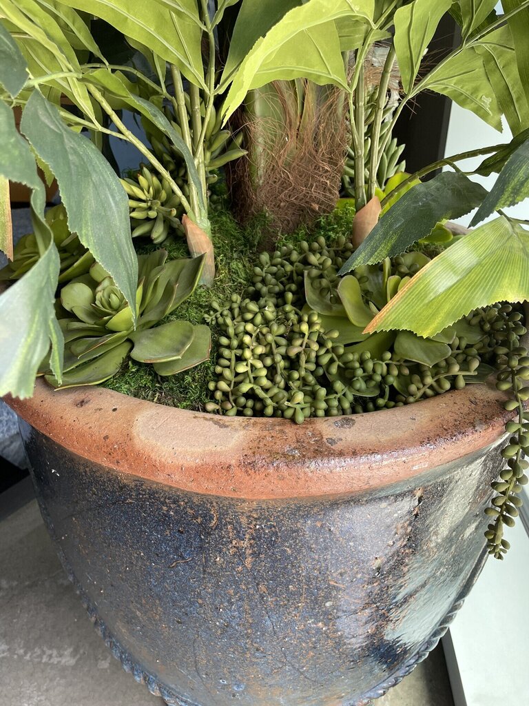 Faux Tree With Succulents