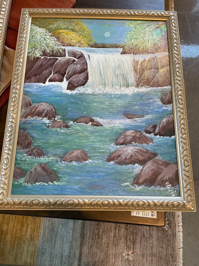 Waterfall Scene by Local Artist
