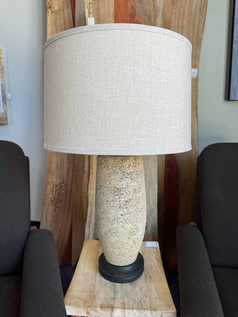 MCM Scroll Design Table Lamp