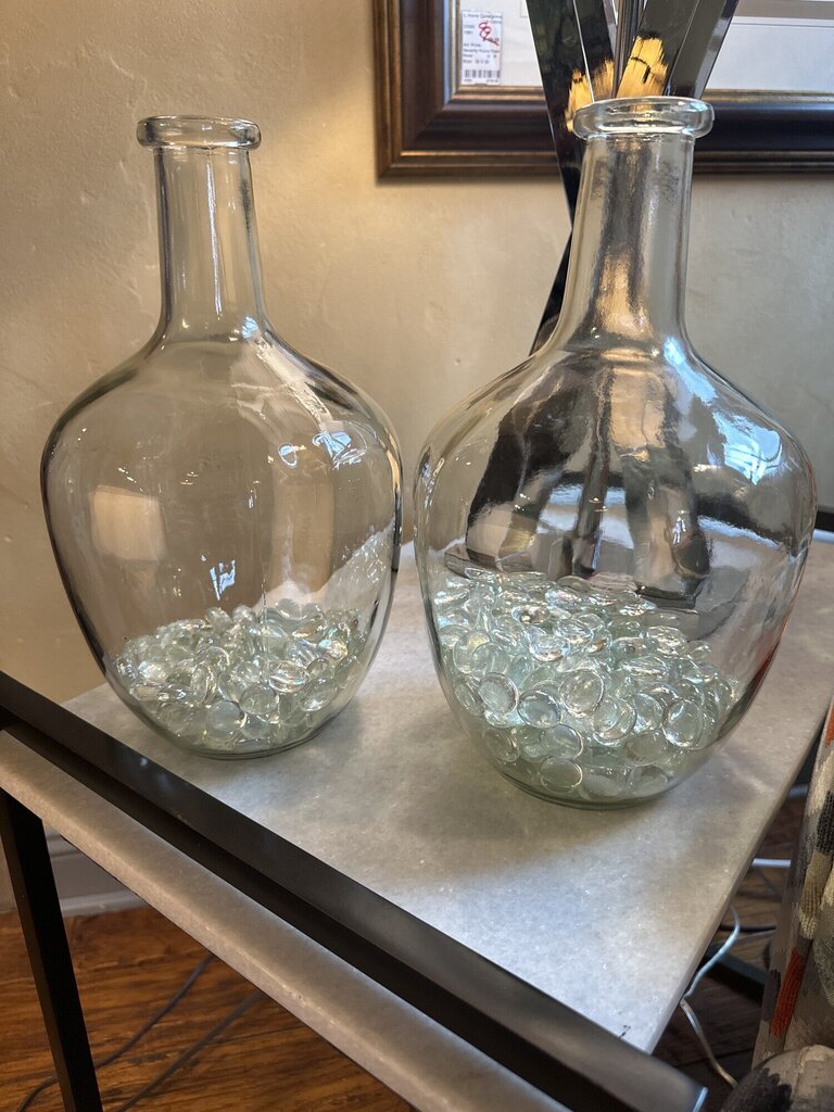 Glass Vase With Beads