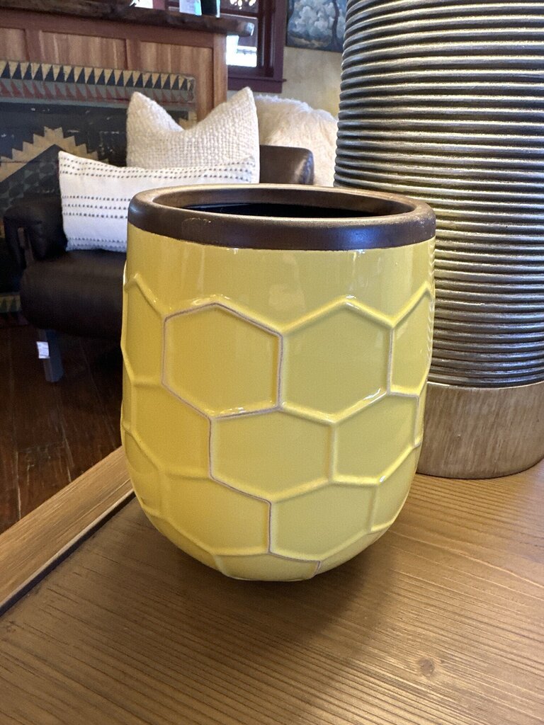 Yellow Ceramic Pot