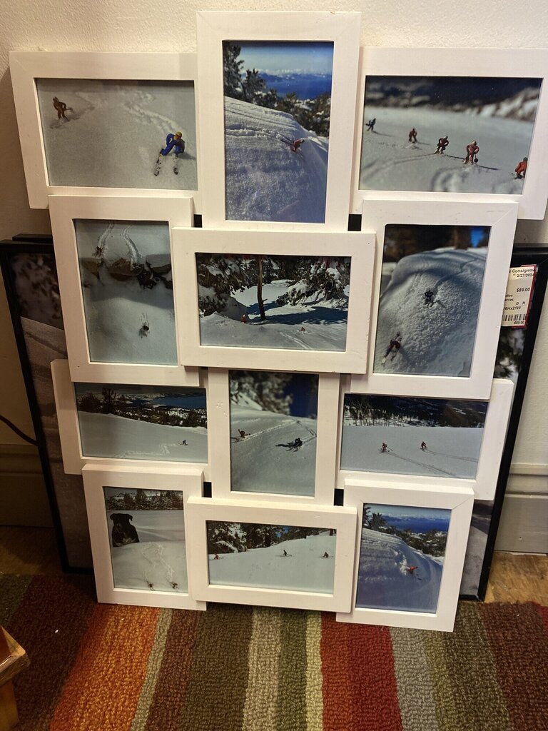 Clay Figure Ski Photo Collage