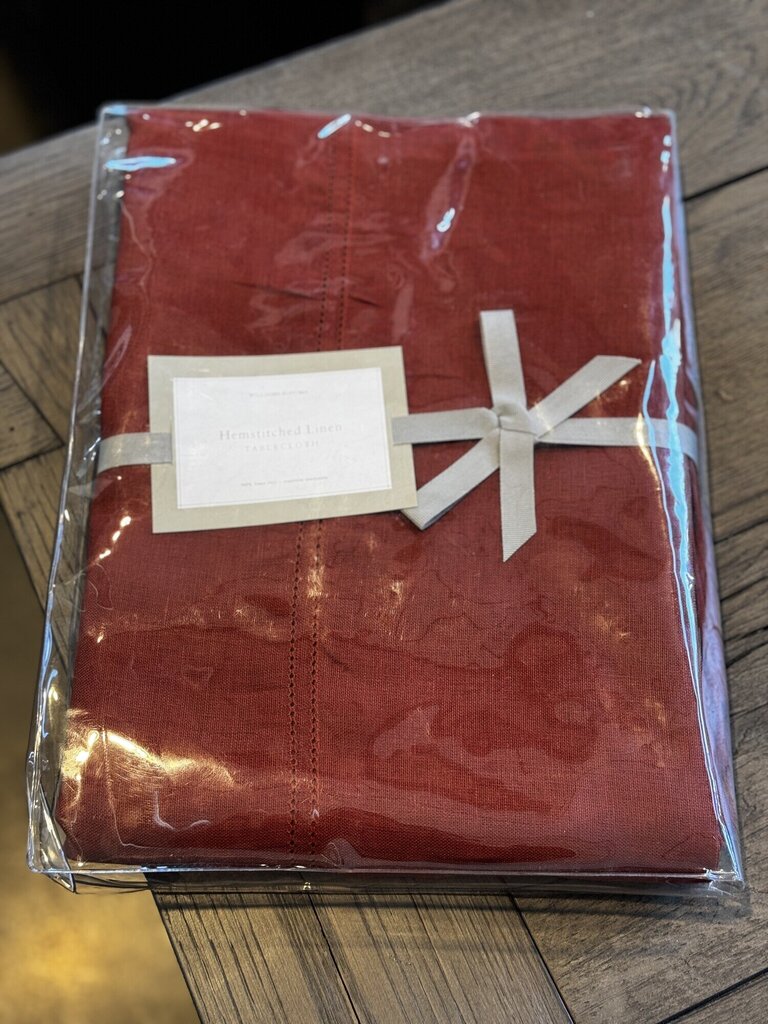 Williams Sonoma Hemstitched Linen Tablecloth