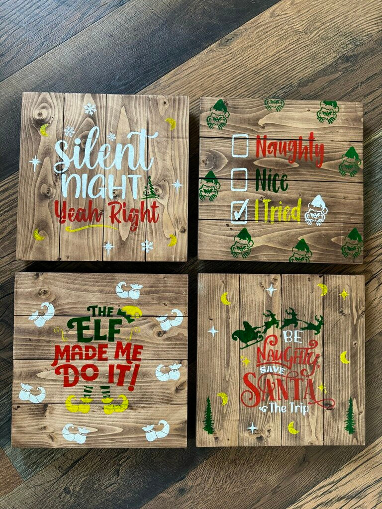 Christmas Signs - Set Of 4