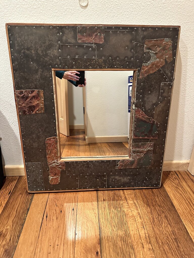 Copper And Wood Mirror