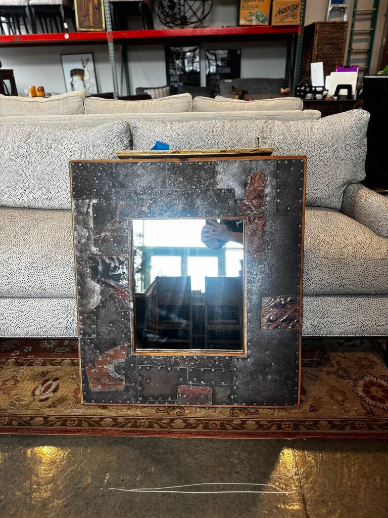 Copper And Wood Mirror