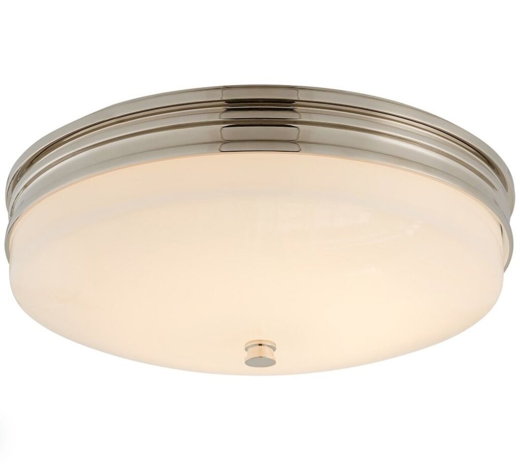 Visual Comfort Signature Collection Launceton Flush Mount in Polished Nickel - Brand New In Box
