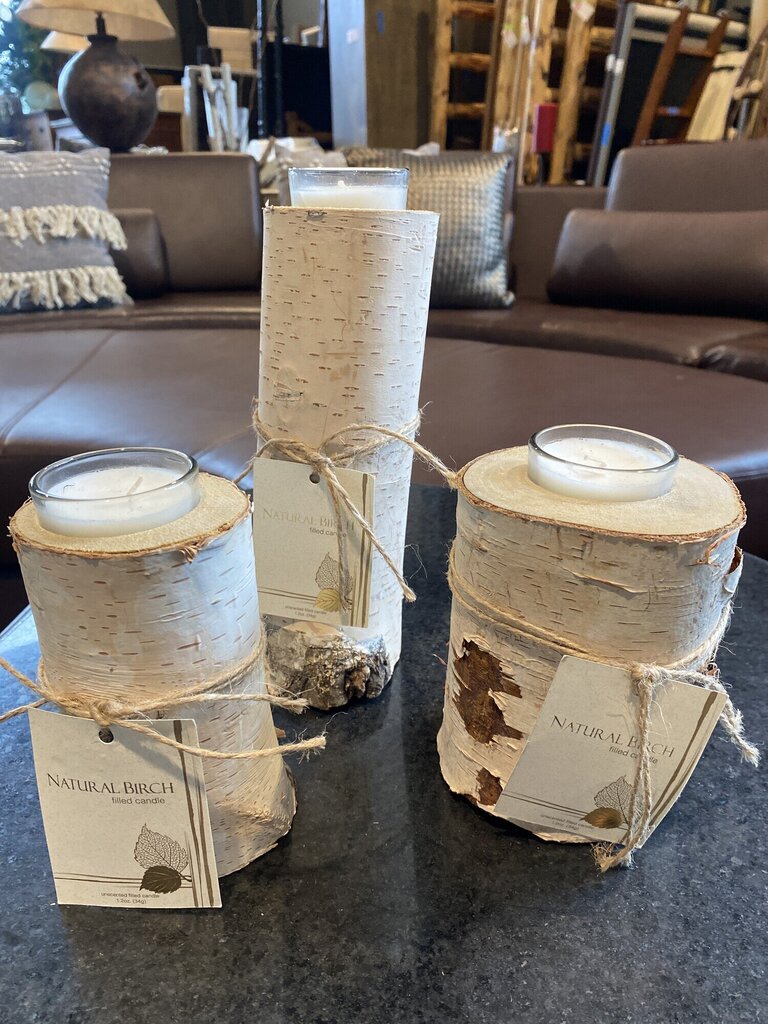 Birch Candles - Set Of 3