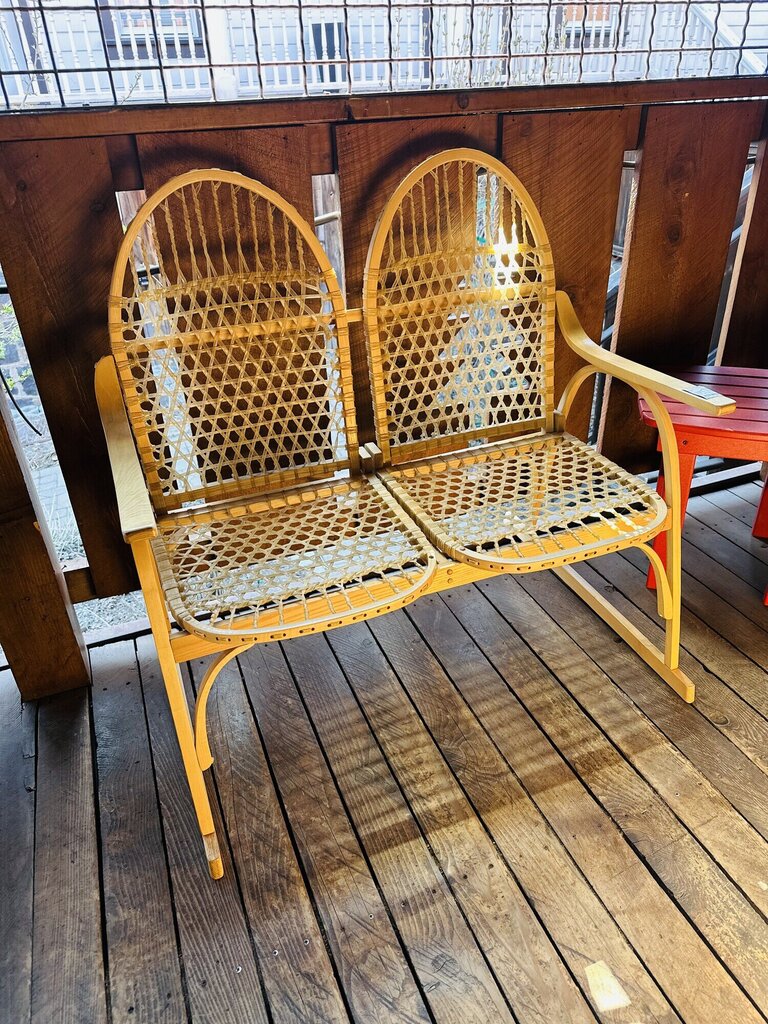 Vintage Vermont Tubbs Snowshoe Loveseat