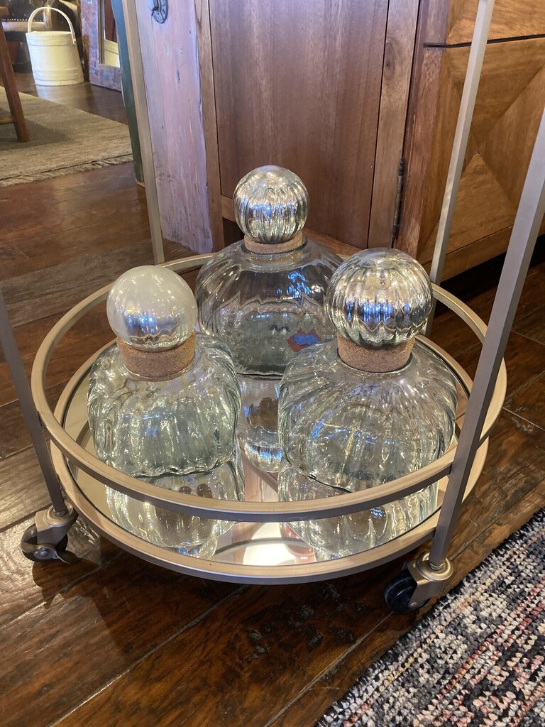 Glass Canisters - Set Of 3