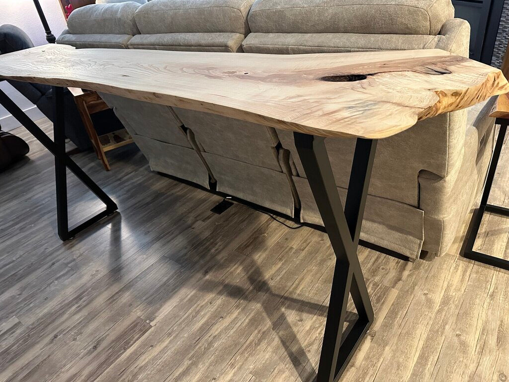 Custom Handcrafted Ash Console Table