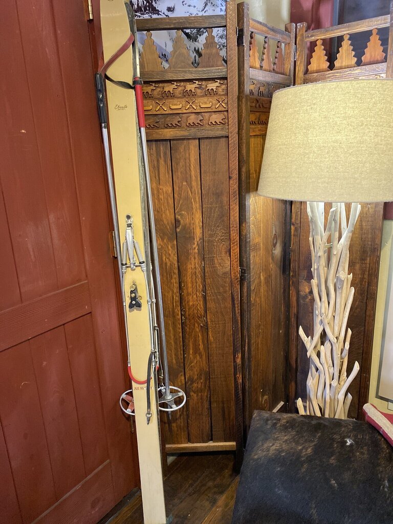 Vintage Lund Ebonite Skis - C1950