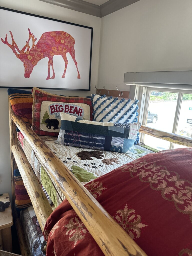 Twin Big Bear Campground bedding and sham