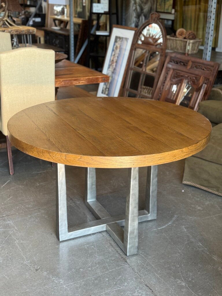 Restoration Hardware Oak & Metal Table
