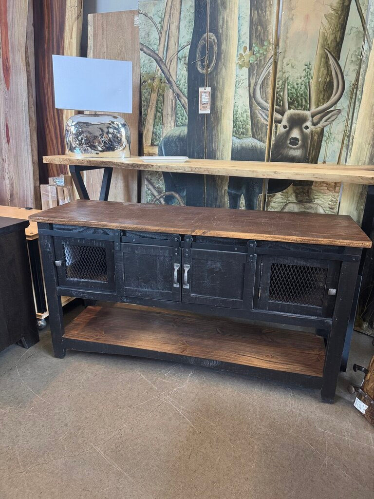 Pueblo Black Sofa Table