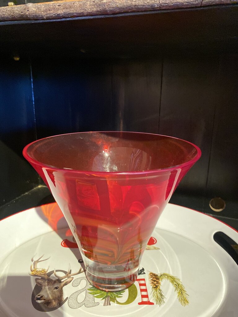 Red Glass Vase