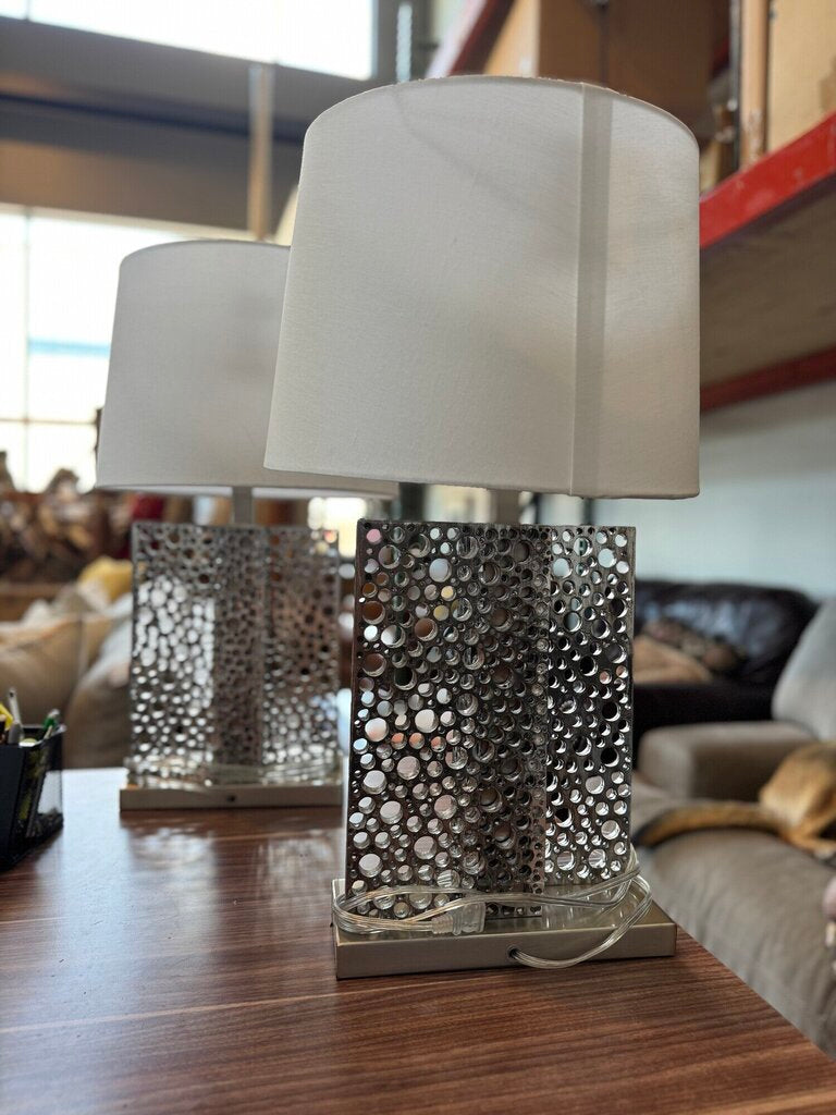 Perforated Metal Lamps, Set Of 2