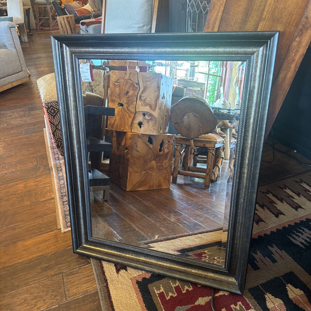 Gray Gilded Framed Mirror