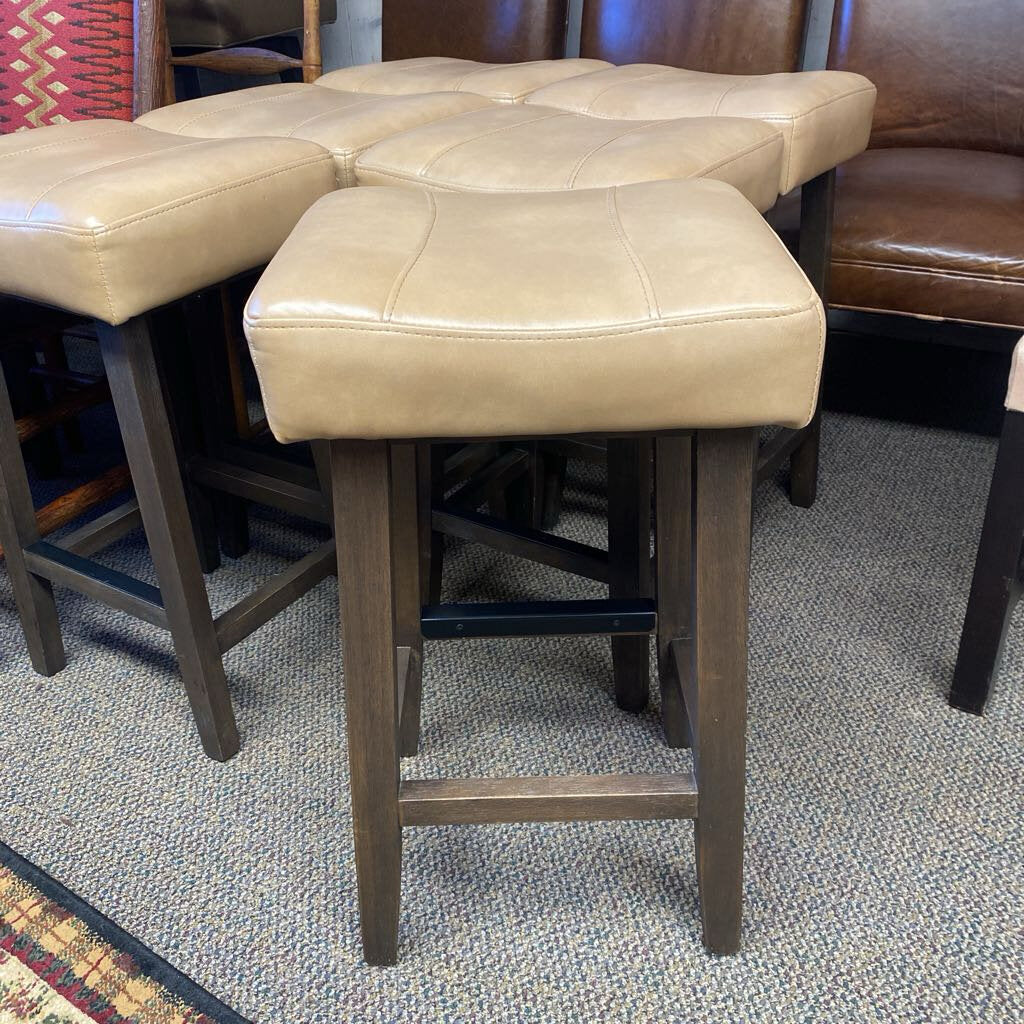 Faux Leather Counter Stool