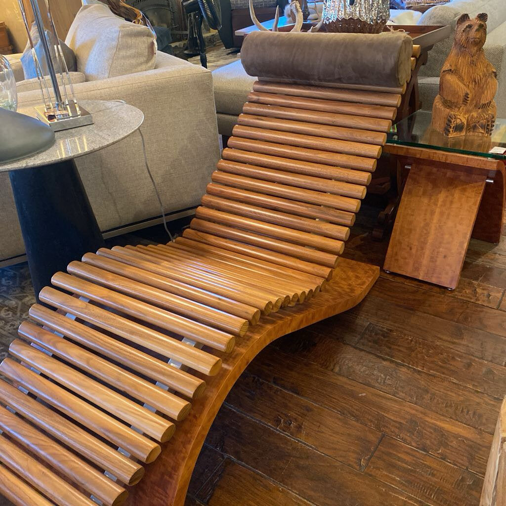 Wood Chaise Lounge