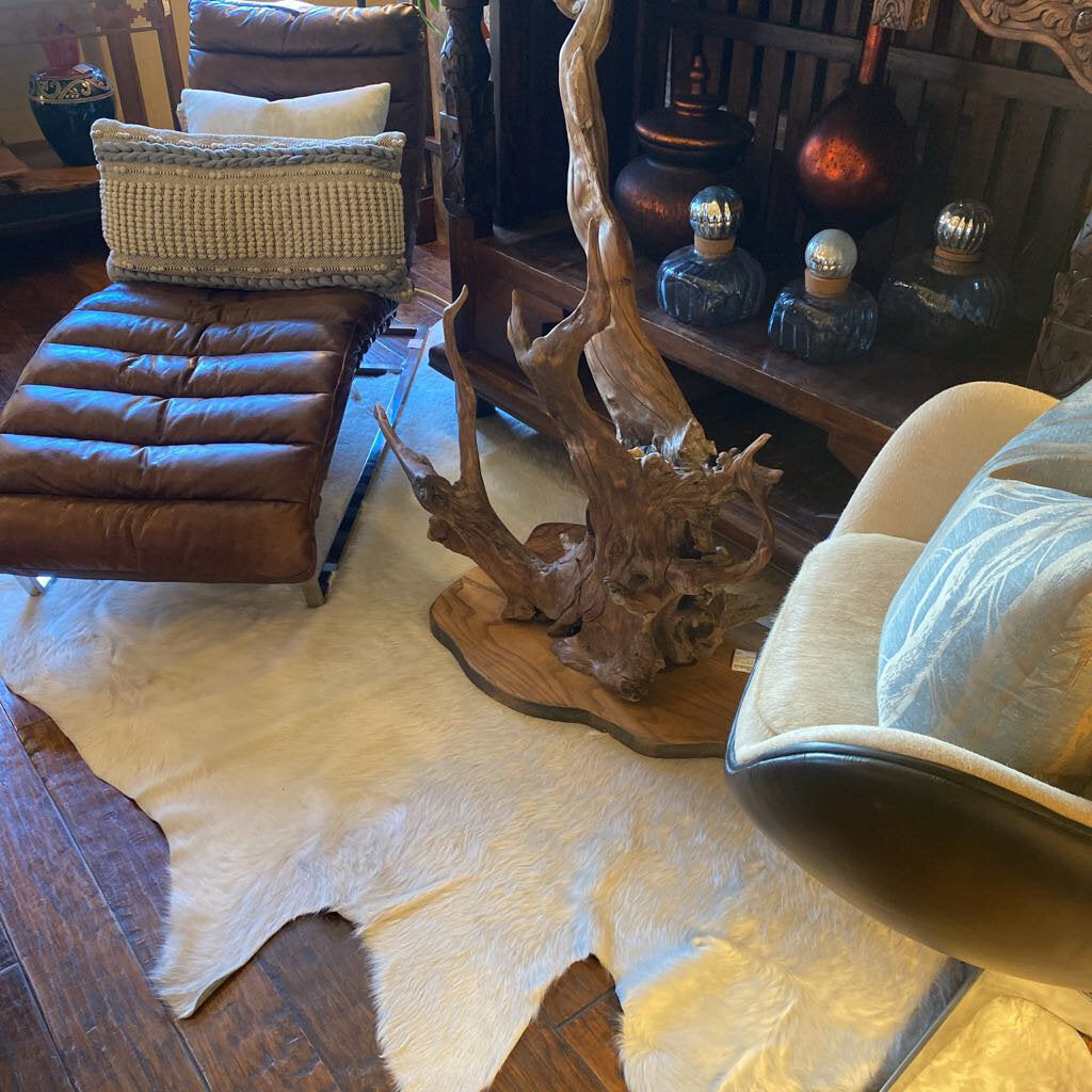 White Cow Hide Rug