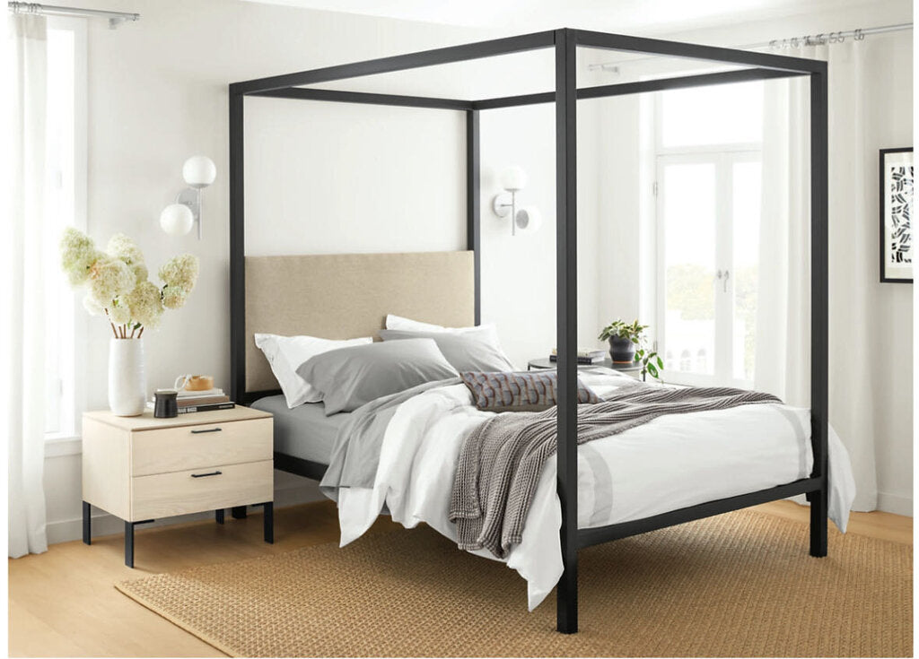 Modern Steel Frame Room & Board Cal King Bed