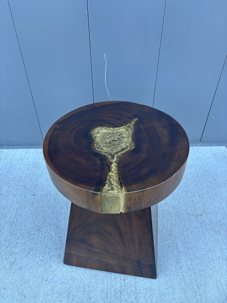 Resin Wood Side Table