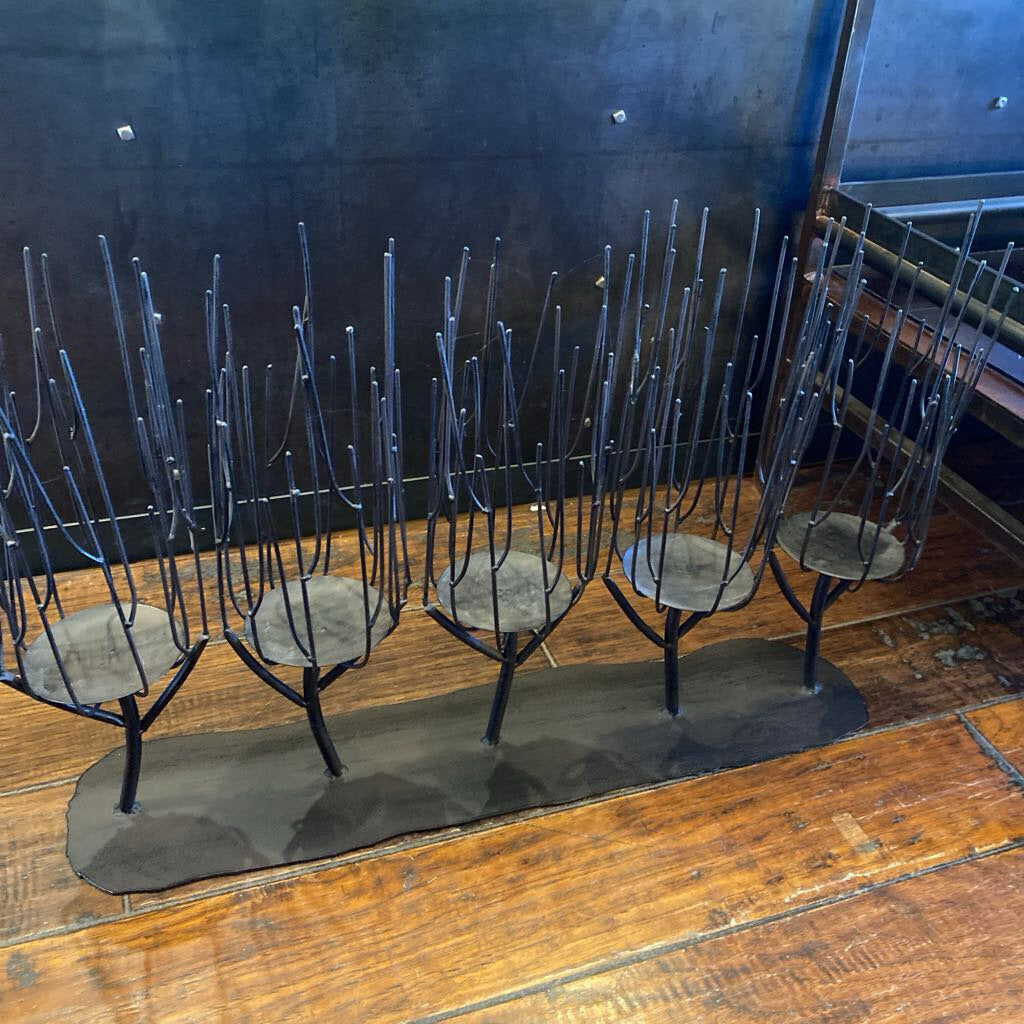 Iron 5 Candle Holder