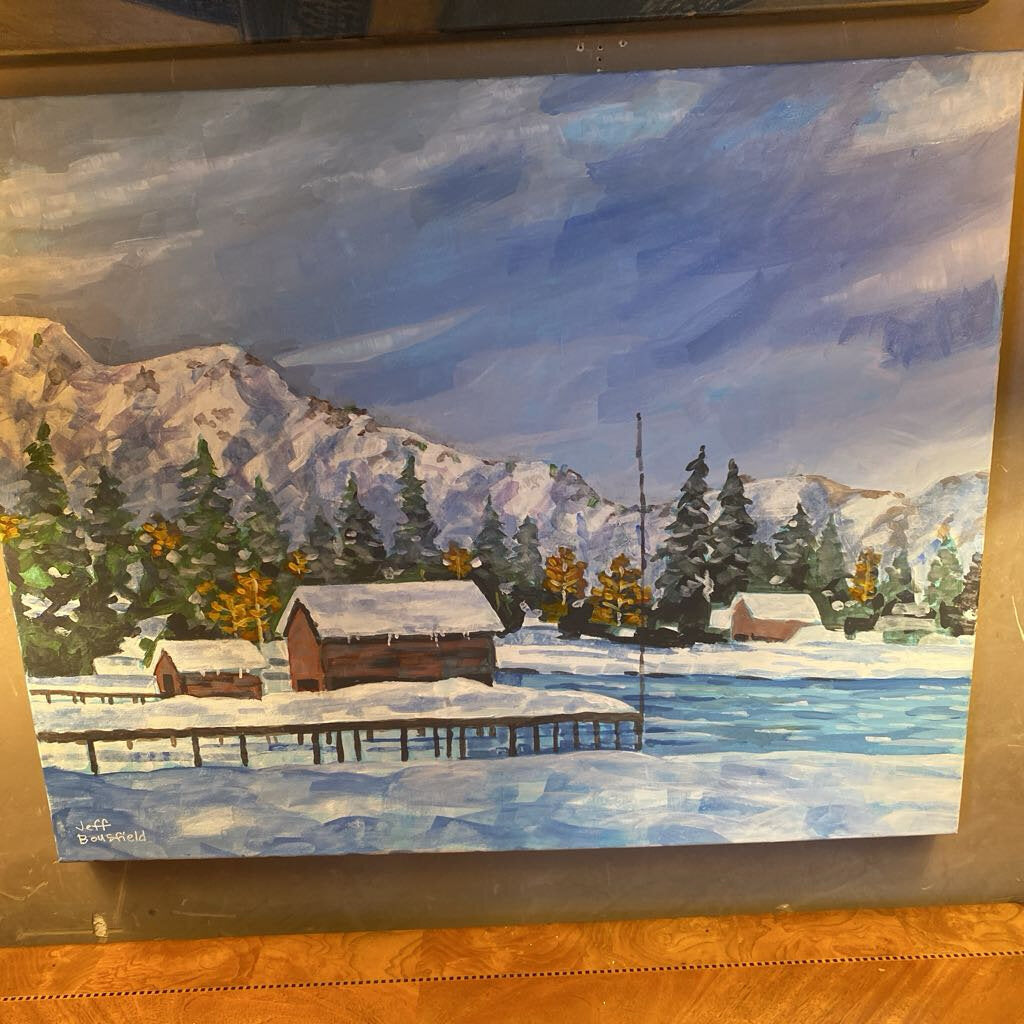 Tahoe Boat House By Local Artist Jeff Bousfield