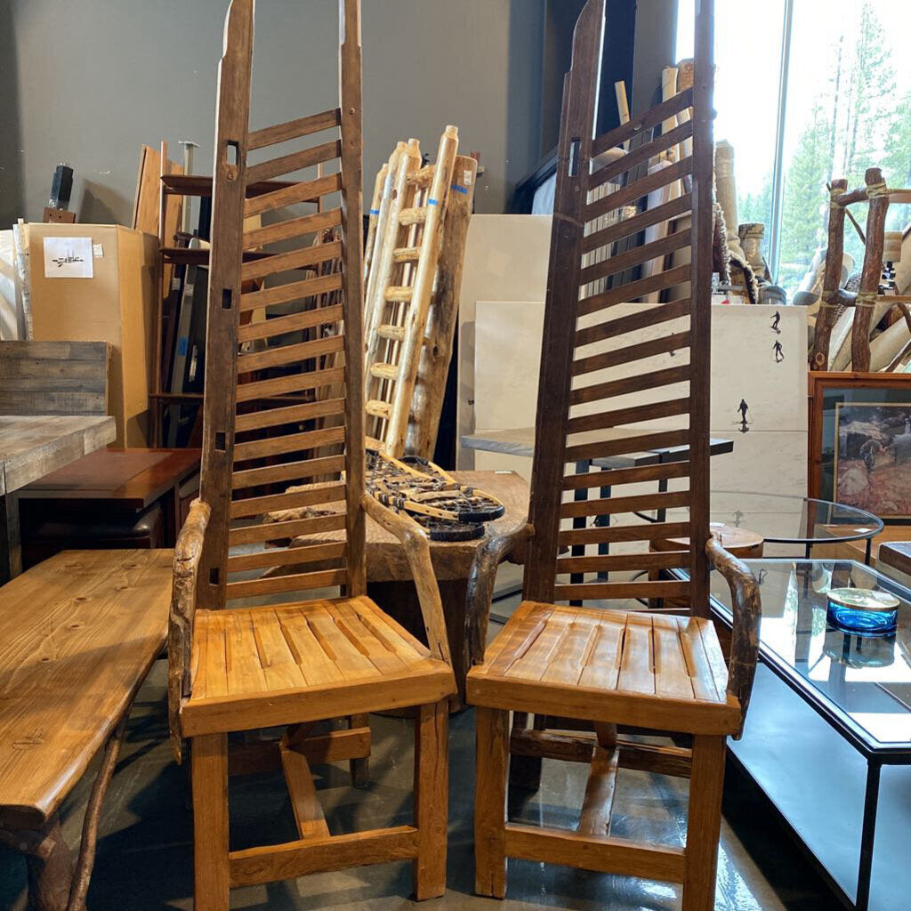 Folk Art Ladder Chairs - Set of 2