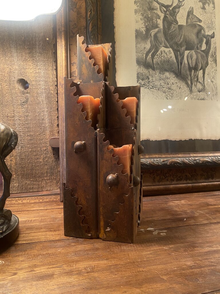 Tiered Iron Four Candle Holder