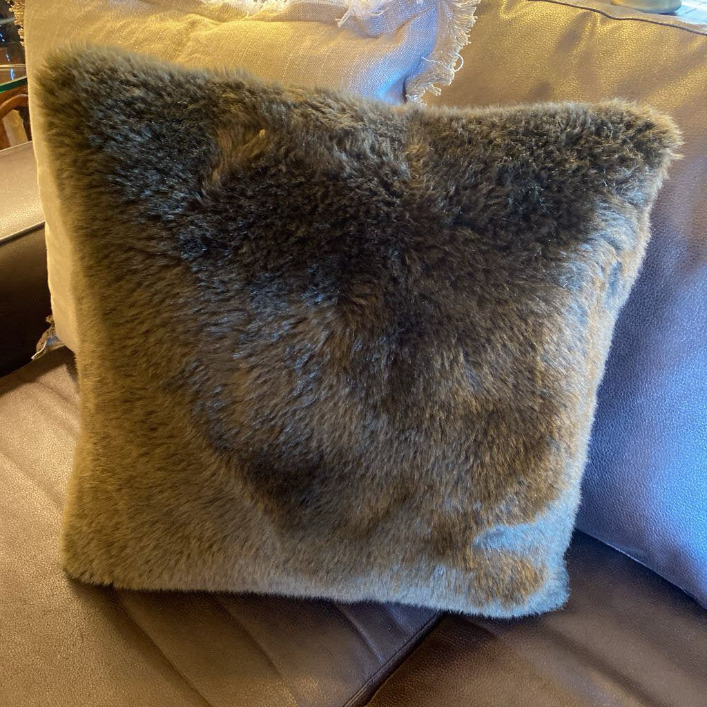 Brown Faux Fur Pillow