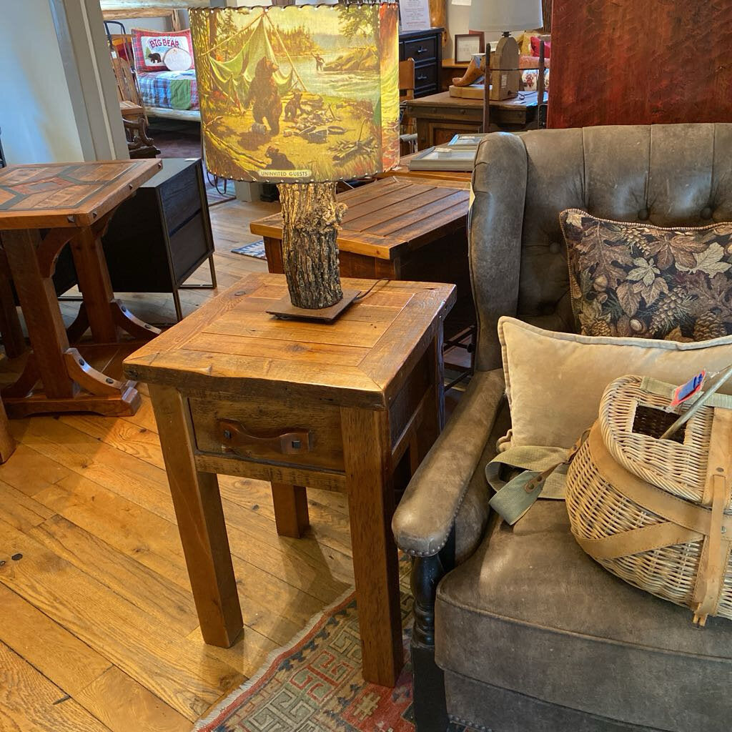 Rustic Wood Side Table