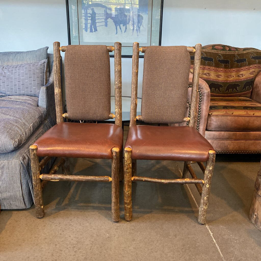 Old Hickory Dining Chairs - Set of 2