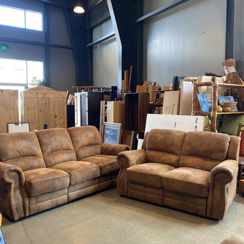 Microfiber Reclining Sofa & Loveseat