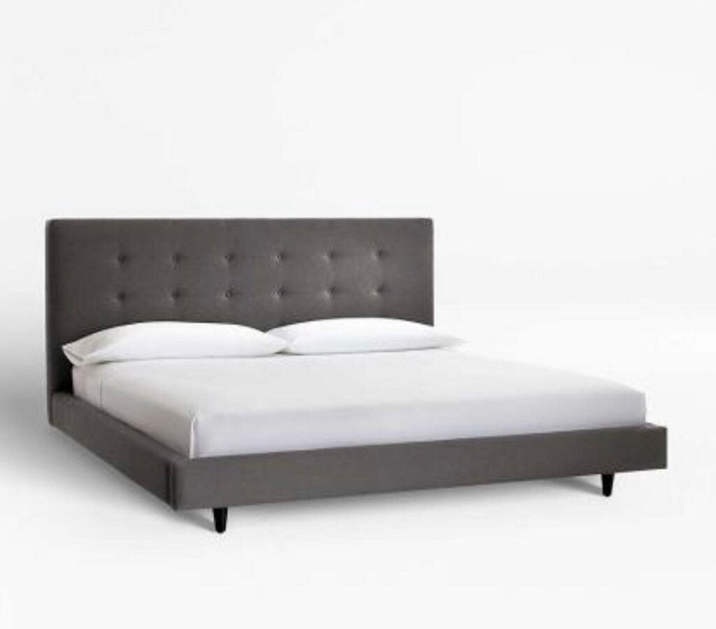Crate & Barrel Tate Cal King Upholstered Bed