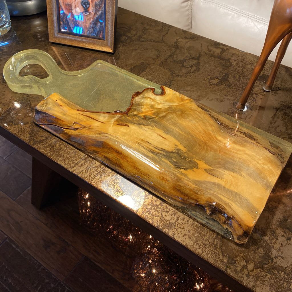 Wood And Epoxy Charcuterie Board