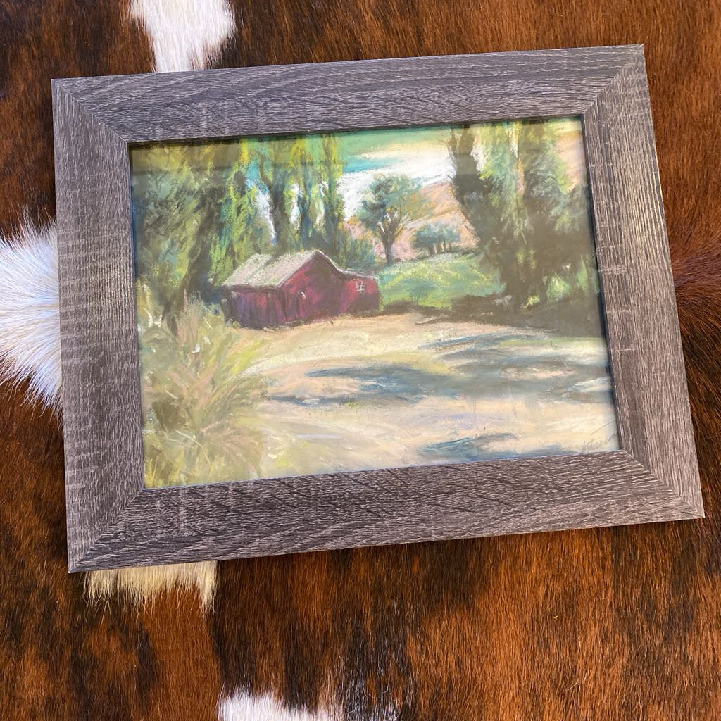 Old Red Barn By Local Artist Linda Townsend