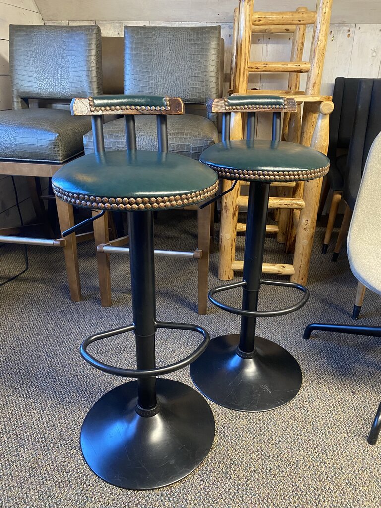Green Nailhead Air Bistro Bar Stools - Set Of 2